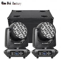 Fly Case 2w1 Led 19x15W reflektor z ruchomą głowicą RGBW 4w1 wiązka Wash Zoom dla profesjonalnego klubu nocnego DJ-a