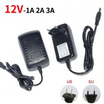 12 V Transformator zasilający AC 110 V 220 V do DC 12 V UE USA Zasilacz Źródło Ładowarka Konwerter DC12V 1A 2A 3A Sterownik LED