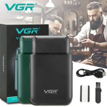 VGR Bartschneider Wiederaufladbar Bartschneider Professionell Bartrasierer Elektrisch Rasierer Mini Rasierer Rasierapparat für Männer V-390