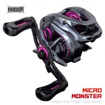 Kingdom 135g carrete de pesca carrete ultraligero cebo Finesse carrete de Baitcasting Micro Monster 7,1: 1 8,1: 1 4kg carrete ligero poco profundo