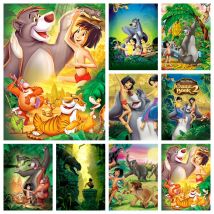 DIY Diamant Kunst Malerei Kits der Dschungel Buch Disney Film klassische Mowgli und Baloo Bagheera Stickerei Mosaik Kreuz stich
