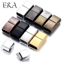 Flacher Magnetverschluss aus Edelstahl, Lederarmband, Schmuckherstellung, Zubehör, Magnetschnalle, DIY-Zubehör