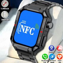 Neue nfc smartwatch männer gps sport fitness gesundheits überwachung ecg ppg wasserdicht bluetooth call smart watch für xiaomi huawei