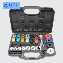 Kit di strumenti Master a disconnessione rapida da 22 pezzi per linea di carburante CA automobilistica e linea di raffreddamento dell'olio di trasmissione (plastica/acciaio)
