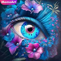 Momoart 5d DIY Diamant Malerei Auge Porträt Bild Strass Fantasy Mosaik Gänseblümchen Blume Stickerei Kind Hobby