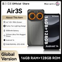 Macchina robusta IIIF150 Air3S 16GB(4+12) Fotocamera 128GB 16MP 5500mAh Android 14 Versione globale robusta ultrasottile