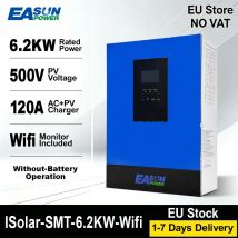 Inverter Solare Ibrido EASUN 6200W Off-Grid 48V 220V MPPT 8500W 120A 500V Caricatore PV ad Alta Tensione 50/60Hz con WIFI BMS Generatore EU