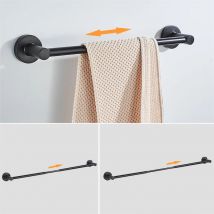 Verstellbarer 48 bis 75 Zentimeter einzelner Handtuch halter erweiterbarer Badet uch halter Badezimmer wand schwarzer Handtuch halter EL81024-3