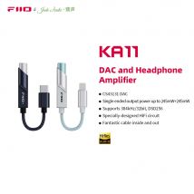 FiiO KA11 Adapter audio typu C/Lightning na 3,5 mm 32 bit/384 kHz, klucz USB HiFi DAC wzmacniacz dla systemu Android/iOS/Win