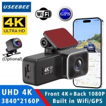 4K Dual Lens Dashcam Mit Hinten 1080P Aufnahme Dash Cam WiFi GPS Nachtsicht 24H Parkplatz Aufnahme auto Kamera Video Recorder