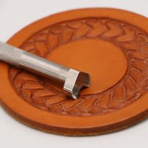 Lederarbeit-Stempelwerkzeug, Schnitzerei, V-gewebter Seilrand, X177, Stempelwerkzeug, Schnitzerei, Lederhandwerk, Zhongjiang 304, Edelstahl-Stempel