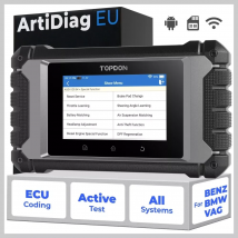 TOPDON ArtiDiag EU Scanner bidirezionale Strumento diagnostico per sistema completo Tutte le funzioni di servizio Test attivo Aggiornamento gratuito a vita