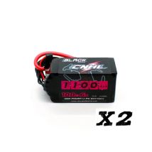2 paquetes de baterías Lipo CNHL Black Series 1100mAh 22,2V 6S 100C con enchufe XT60