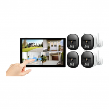 Srihome 5MP 4CH POE Wifi Security Camera System With 10.1 Inch Touch Screen Home Video Surveillance Kit Audio Outdoor Ip CameraS