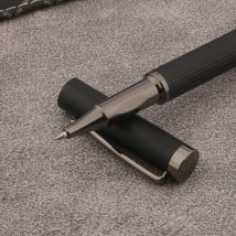 1Pc mattschwarz Kugelschreiber Metall Gun Grau Römischen Spalte Schule Bürobedarf Schreibwaren Tinte Gel Stift