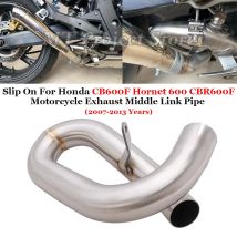 Slip On Moto Di Scarico Fuga Centrale Tubo di Collegamento Slip On Per Honda CB600F Hornet 600 CBR600F 2007 - 2013 Anni Tubo di Collegamento
