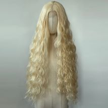 #613 blonde Perücke synthetische Spitze Front Perücke lange lose Welle Spitze vorne synthetische Perücke vor gezupft hitze beständige Faser Haare
