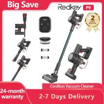 REDKEY P9 odkurzacz bezprzewodowy bezprzewodowy odkurzacz ręczny 8 w 1 30Kpa 350W podwójne filtry HEPA wyświetlacz LED