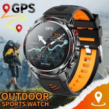 2025New GPS Sport Smart Uhr Männer Kompass Höhenmesser Uhren Anruf Erinnerung Herzfrequenz Fitness 3ATM Wasserdichte Outdoor Smartwatch