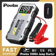 iPowlax 3500A Avviatore di emergenza 15000mAh Accumulatori e caricabatterie di riserva Dispositivo di avviamento per auto per avviamento batteria per auto diesel a benzina