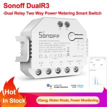Sonoff Dual R3 relé Dual Wifi interruptor inteligente Control bidireccional medición de potencia cortinas enrollables Motor cortinas eléctricas interruptor de persianas