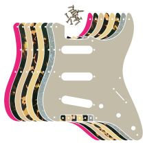 Fei Man Custom Strat Gitarrenteile, 8 Schraubenlöcher, SSS-Schlagbrett für Fender Vintera, Classic Series, Vintage '50S, '57S