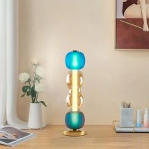 Designer Colored Pendant Lamps LED Stained Glass Pendant Light Bar Shop Restaurant Dinging Room Creative Bedside Lamp Fixtures