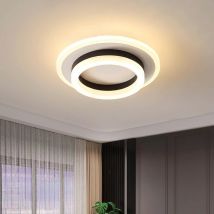 Lampada da soffitto moderna rotonda a LED da incasso, lampada a LED da 24 W, plafoniera nera per corridoio piccolo per sala da pranzo