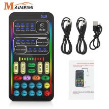 Cambia voce i9 Mini effetti audio multipli Schede audio live compatibili con Bluetooth Strumento microfono per scheda audio live portatile ultrasottile