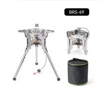 BRS-69 Hochleistungs-4360-W-Gasherd für den Außenbereich, höhenverstellbar, faltbar, Gasbrenner, Camping, Picknick, winddicht, Herd, Kochzubehör