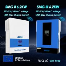 Inversor Solar híbrido de 2KW, 3,2 kW, 4KW, 6,2 kW, 120A, carga Mppt, 24V, 48V, 220V, onda sinusoidal pura fuera de la red, Wifi, 500V