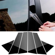 6 Stück Set glänzend schwarz Säulen pfosten Fenster dekoration Abdeckung Tür Seiten verkleidung Aufkleber passend für Chrysler 300/300c 2017-2018