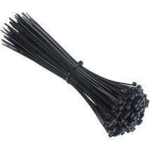 Plastikowa nylonowa opaska kablowa 100 PCS czarna 5X300 pierścień mocujący opaskę kablową 3X200 zamek błyskawiczny z samoblokującą nylonową opaską kablową 5X200