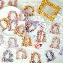 30 Stück Blumen spiegel Rätsel Serie Haustier Stempel Aufkleber Blume Türrahmen Design Laser Bronzing dekorative Skateboard Aufkleber