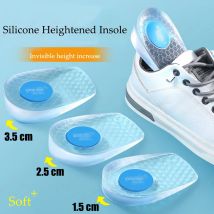 Solette in Silicone per aumentare l'altezza per uomo scarpe da donna inserti solette rialzanti invisibili per scarpe cuscinetti per piedi in Gel per il sollevamento del tallone