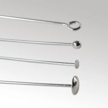 Kopfstifte aus 925er Sterlingsilber für Schmuckherstellungszubehör, T-Nadelstifte, 1 Stück