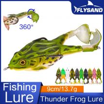 Flysand Frosch Köder Soft Tube Köder Kunststoff Angel köder mit Angelhaken Top water Ray Frosch künstliche 3D Augen Karpfen Angeln