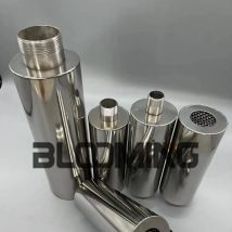 PT  G2 1/2inch 75mm SS muffler For7.5KW High pressure Regenerative blower Vortex Gas Pump CNC Router Vacuum Pump