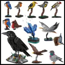 MOC Tier Vogel Rabe Eisvogel Feral Taube Modell Bausteine Set Robin Adler Montage Ziegel Spielzeug Geburtstag Weihnachten Geschenke