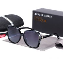 BARCUR Brand Oversize TR90 Sunglasses Women Polarized Sunglasses Ladies Shades With Gradient Lens UV400 Protection