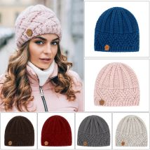 Cappello lavorato a maglia autunnale e invernale con filato lavorato a maglia con griglia diamantata stile retrò, cappelli alla moda da uomo e da donna