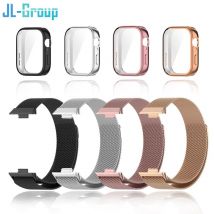 Metalowy pasek do zegarka Huawei Watch Fit 3 4 z etui TPU Ochrona ekranu Milanese Magnetic Loop Watchband Fit 4 Pro Bracelet