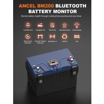 ANCEL BM200 12V Car Battery Monitor 12V Battery Health Monitoring Wireless Bluetooth 4.2 For Android IOS APP Battery Tester Tool