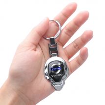 Auto 3D Metall Schlüsselbund Schädel Form Hufeisen Schnalle Schlüssel Ring Anhänger Zubehör Für volvo Rdesign XC60 XC90 V40 V50 V60 V70 AWD