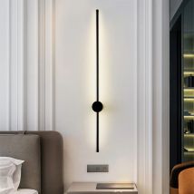 80CM LED Wand Lampe Lange Streifen Schwarz Licht Schlafzimmer Nacht Lichter Nordic Dekorative Leuchten Linie Licht Hintergrund Wohnkultur