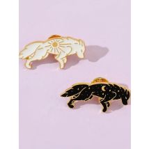 2 Pcs Creative anime Brooch Fashion Yin Yang symbolism Metal Badge Jewelry Clothing Backpack Accessories Gift For Friends