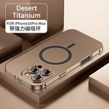 Fashion Metal Frame Phone Case For Iphone Air 13 14 15 16 17 Pro Max Plus  Aluminum PC Back Panel  Cover For Apple 16  17 Promax