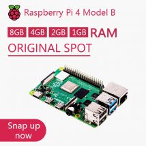 Scheda Dev Raspberry Pi 4 modello B originale ufficiale o kit 4b (G) RAM 1 GB 2 GB 4 GB 8 GB Core CPU 1,5 Ghz 3 velocità di Pi 3B +