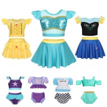 Costume da bagno per bambina e costume da bagno da spiaggia per bambini, collezione Princess, costume da bagno 2 pezzi