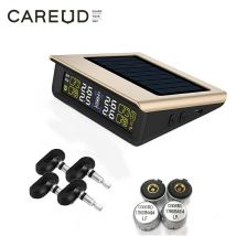 TPMS Tyre Pressure Monitoring System  Solar Power LCD Display with 4 Internal/External Sensor Replaceable Battery PSI/BAR Mode